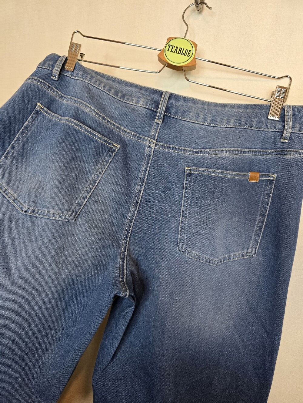 Halara Flex Asymmetric Low Rise Baggy Wide Leg Washed Casual Jean L Petite 12-14 - Picture 8 of 12